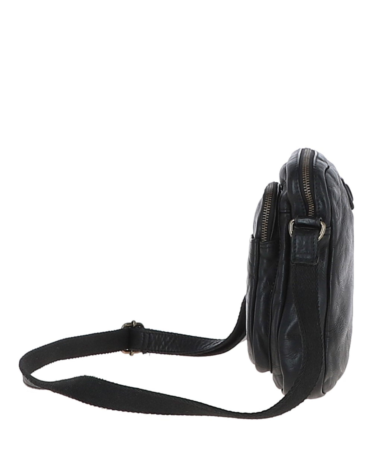 Gin Leather Medium Body Bag Black