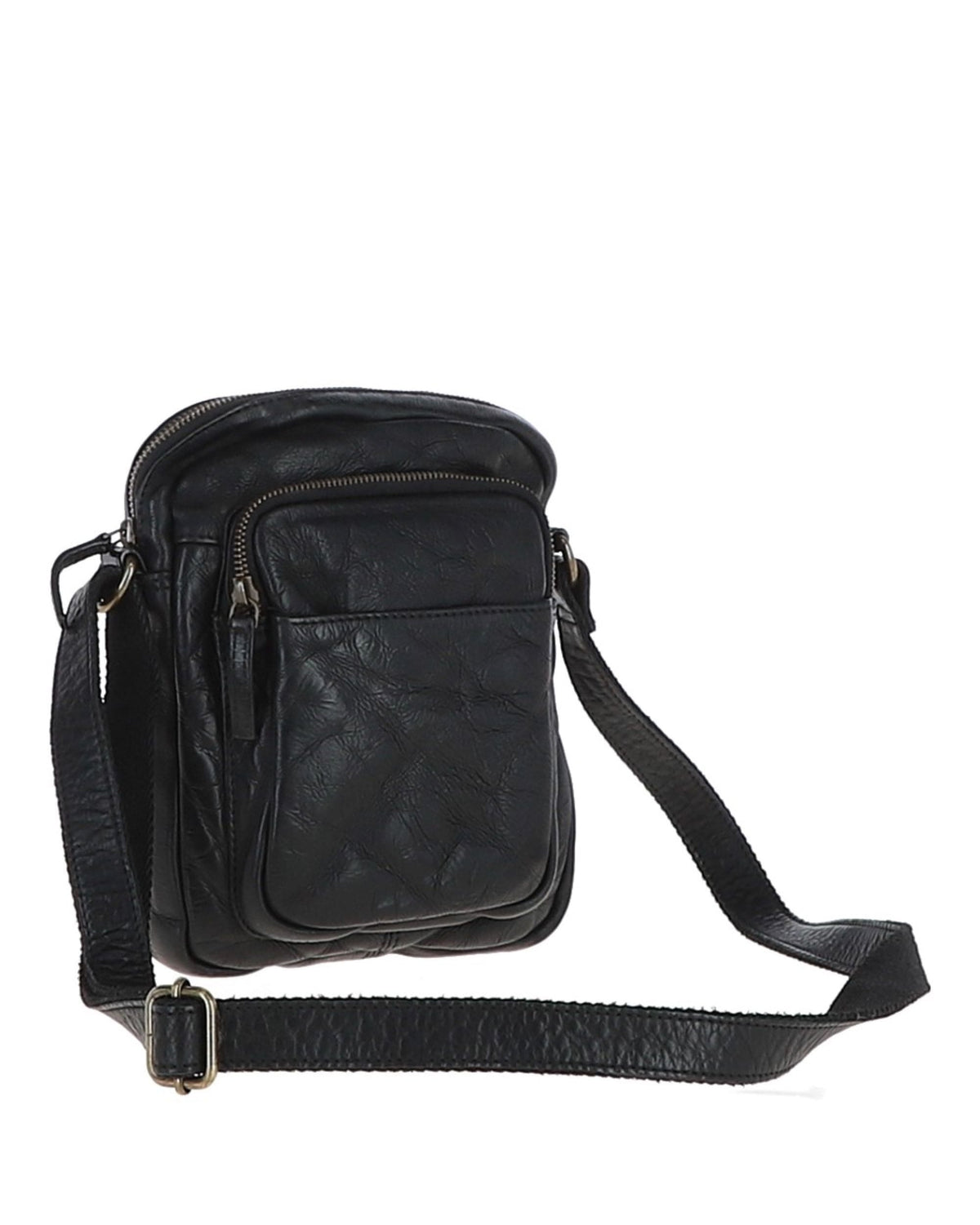 Gin Leather Medium Body Bag Black