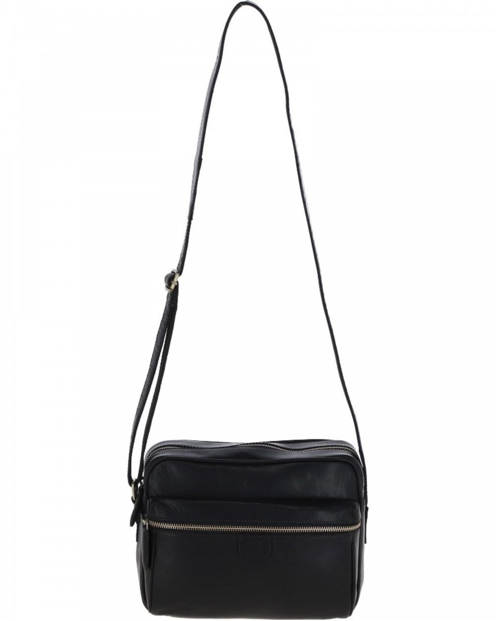 T-72 Leather Body Bag Black
