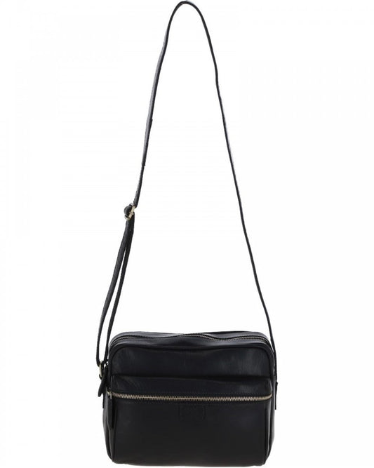 T-72 Leather Body Bag Black