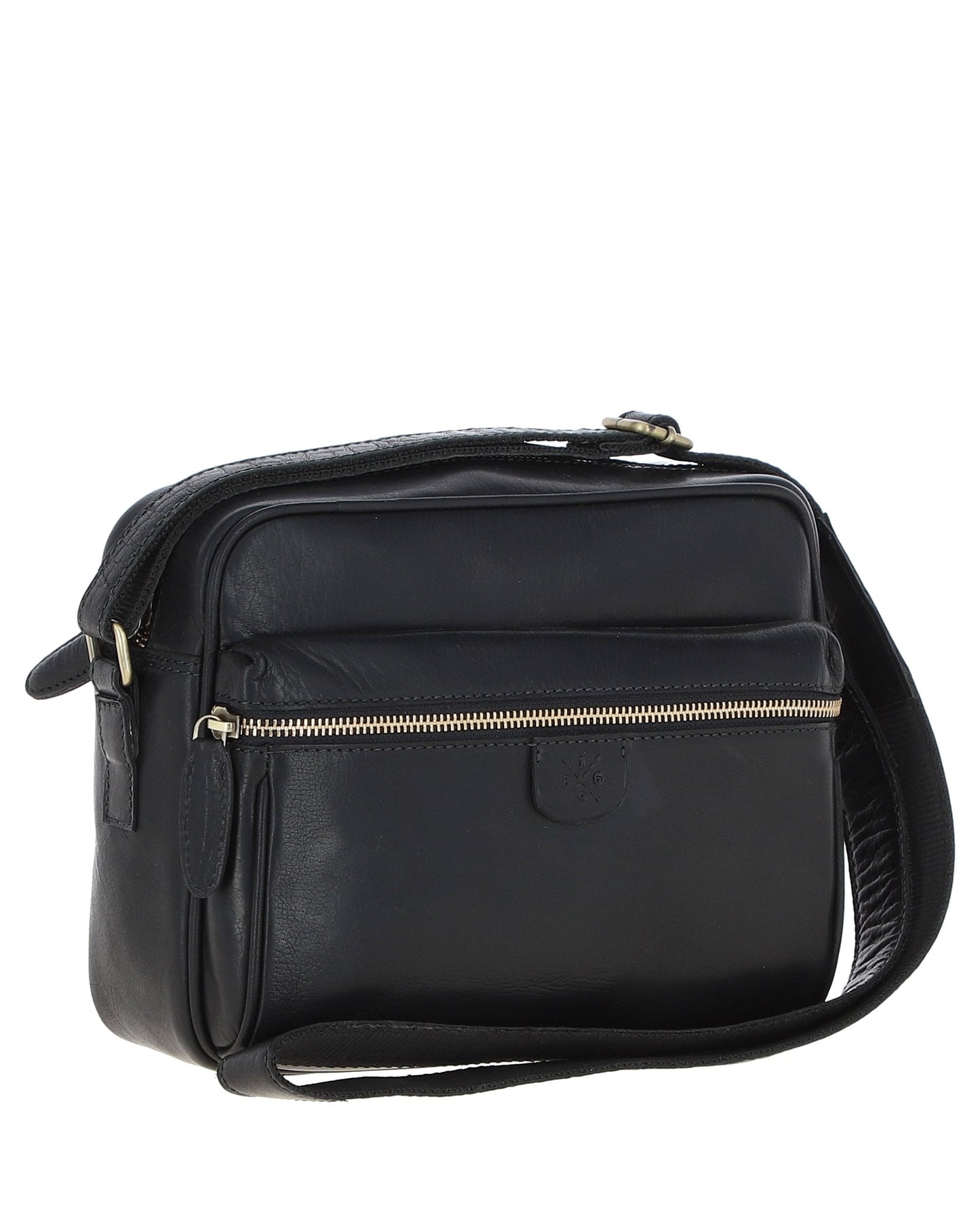 T-72 Leather Body Bag Black