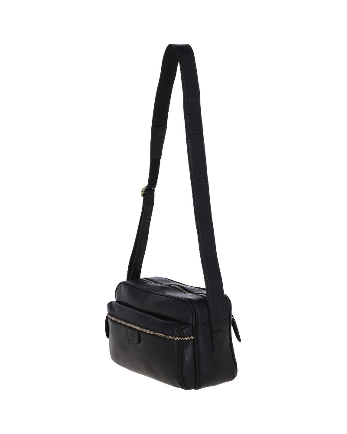 T-72 Leather Body Bag Black