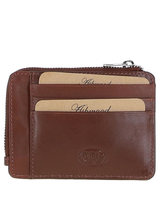 Leather Card Holder - Tan