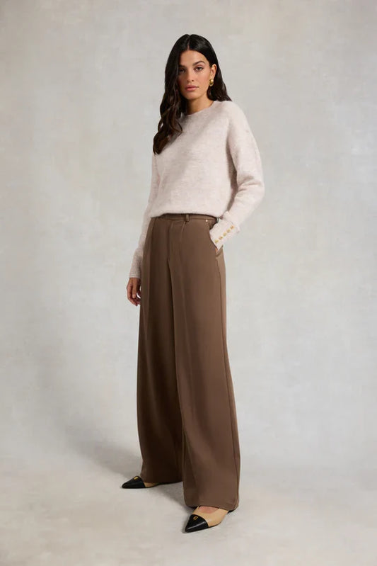 Pleated Wide Leg Trouser