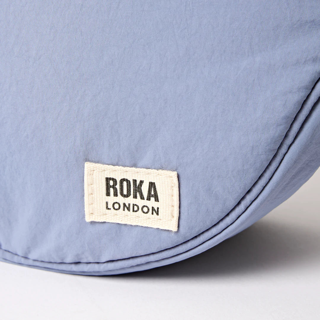 Farringdon Half Moon Bag In Retro Blue Taslon