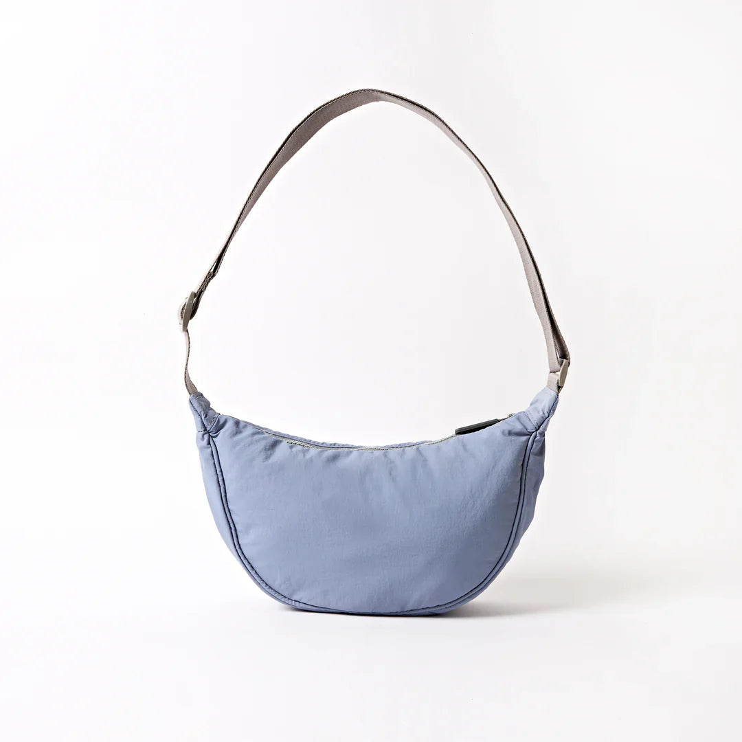 Farringdon Half Moon Bag In Retro Blue Taslon