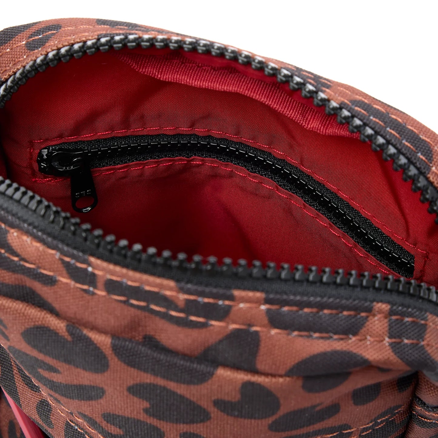 Bond Pocket Crossbody Bag In Scarlet Leopard