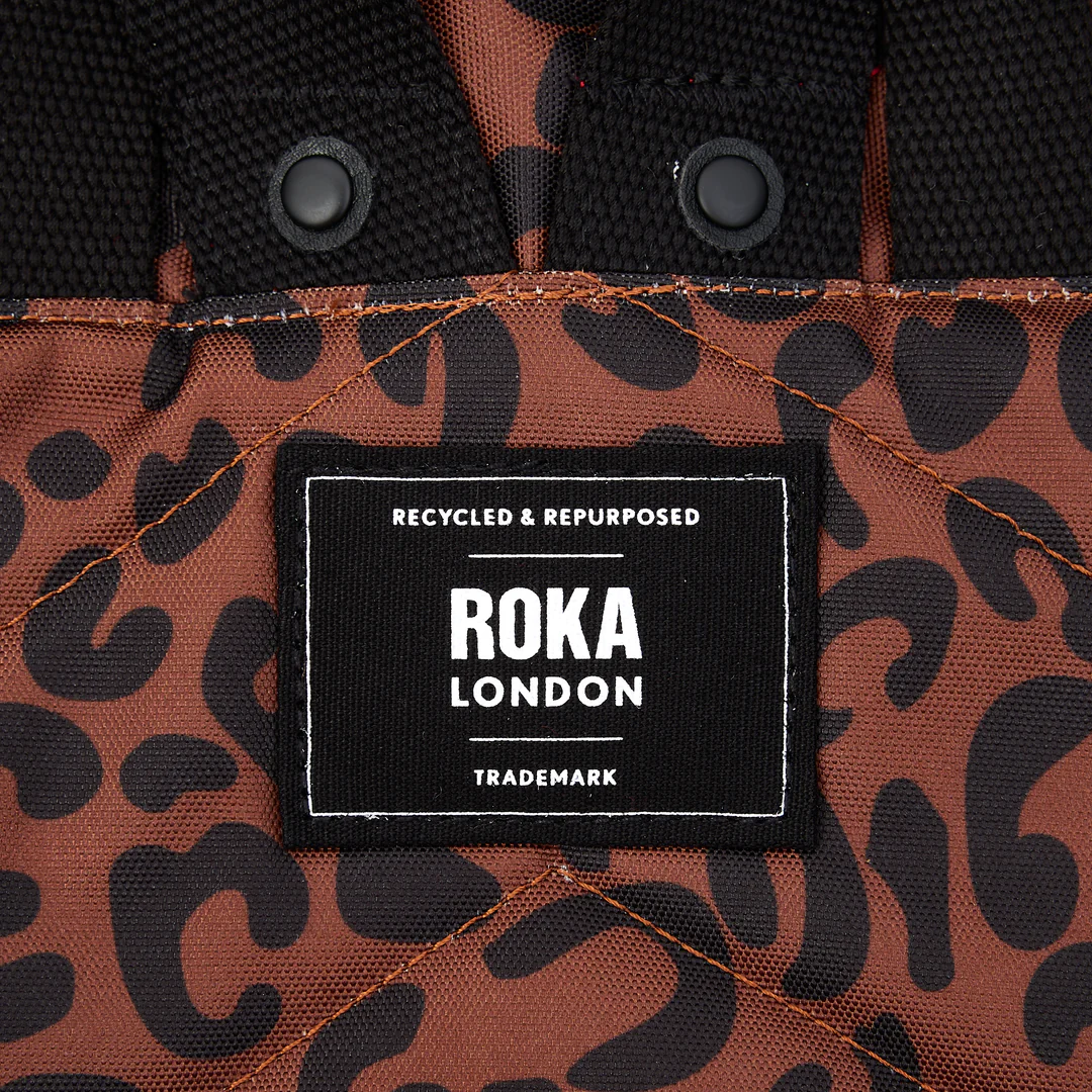 Canfield Roll Top Backpack Small In Scarlet Leopard