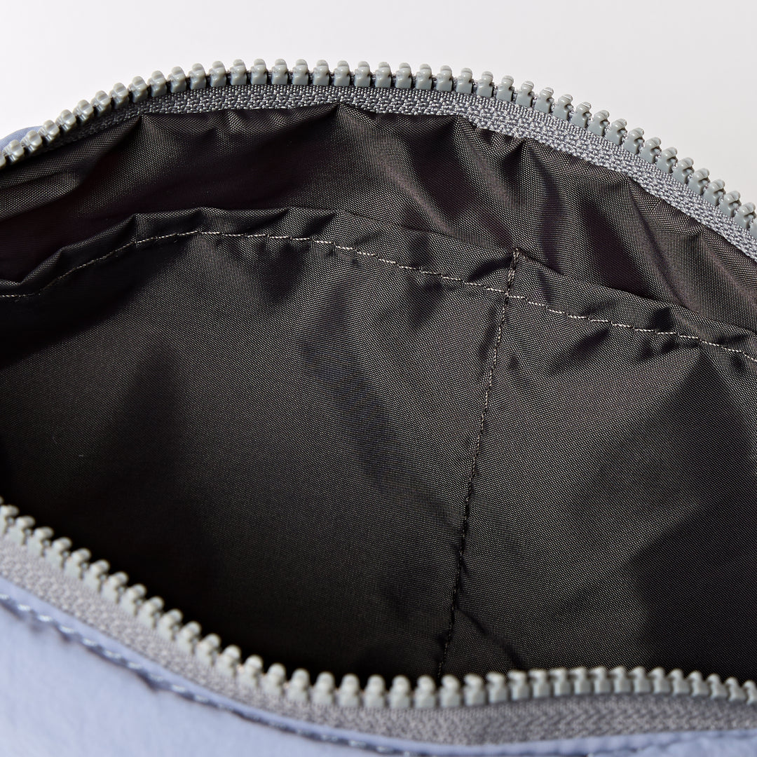 Farringdon Half Moon Bag In Retro Blue Taslon
