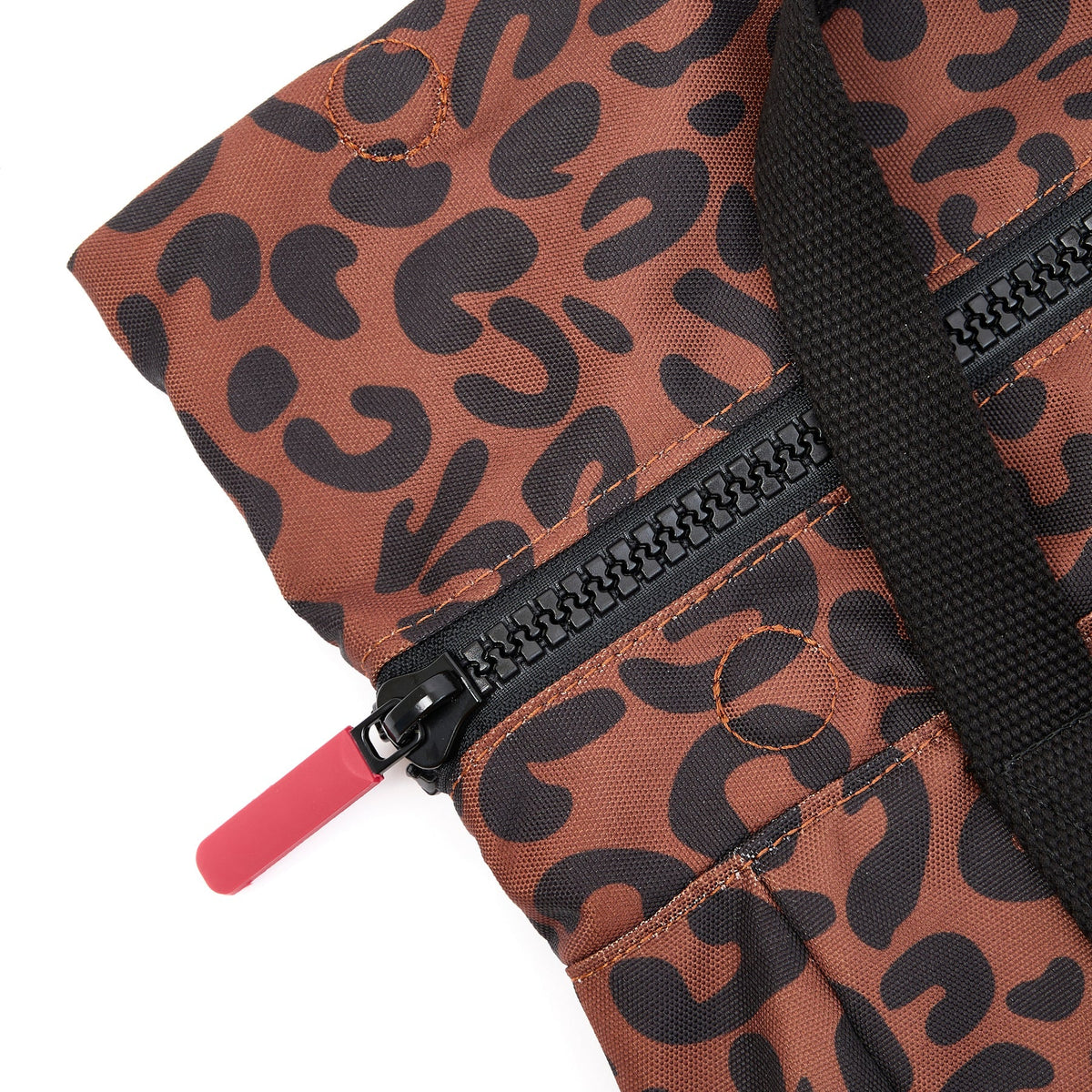 Canfield Roll Top Medium Backpack In Scarlet Leopard