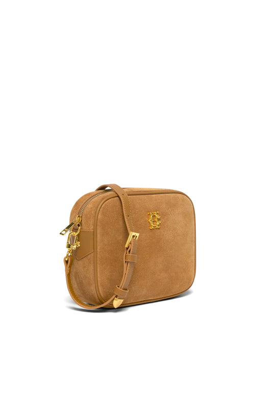 Country Camera Bag - Tan Suede