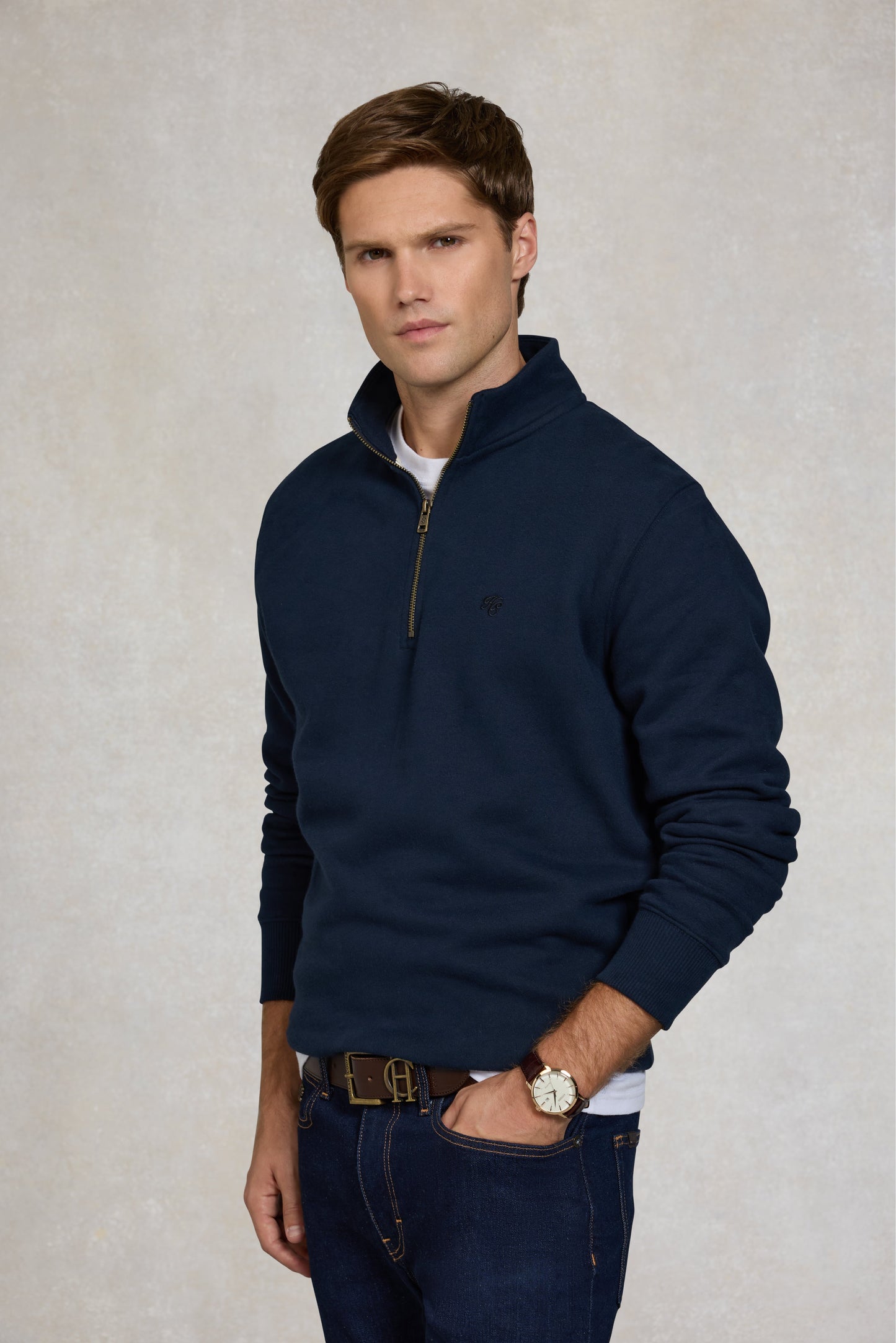 Quarter Zip Sweat - Ink Navy