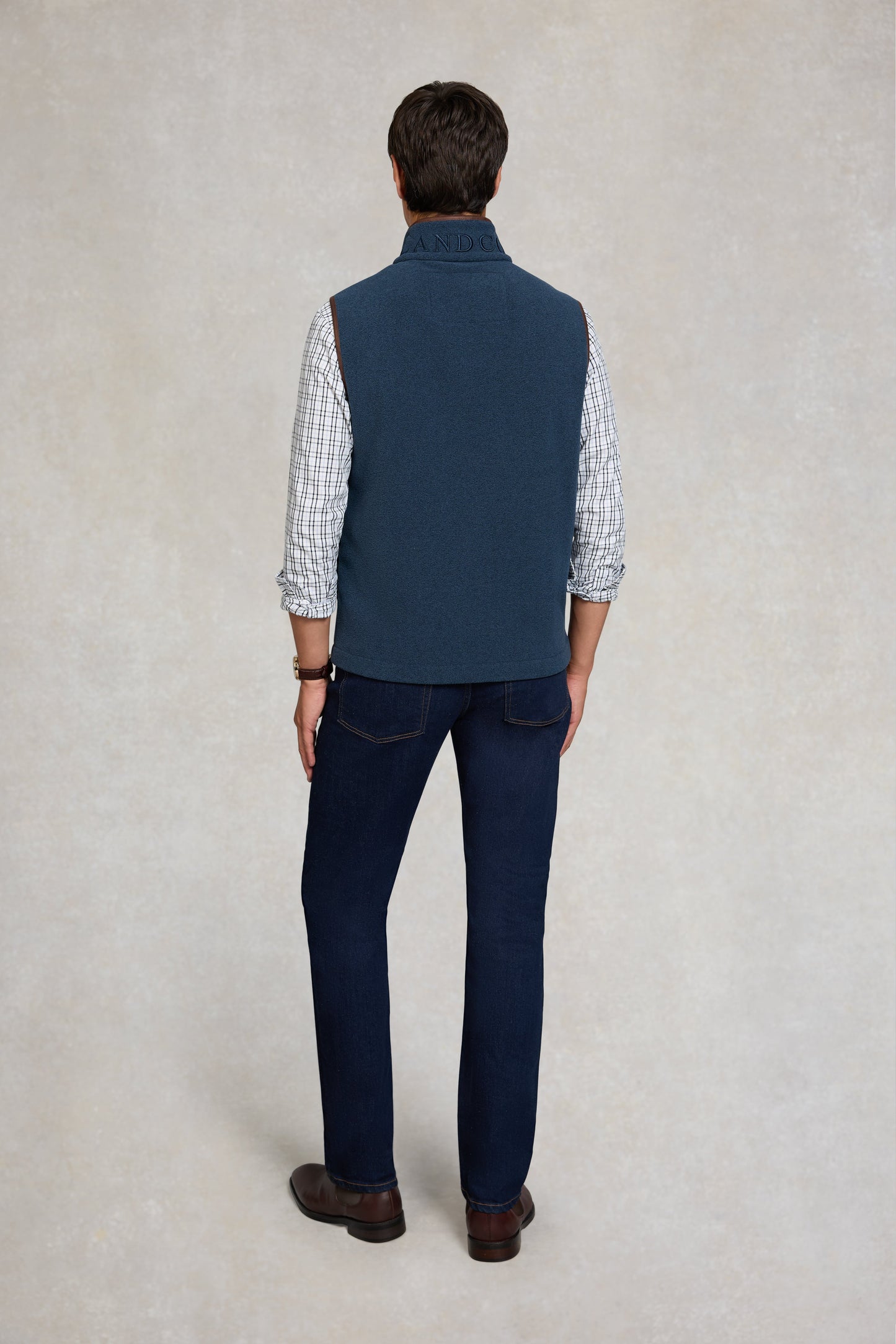 Country Fleece Gilet (Men's) - Dusty Blue