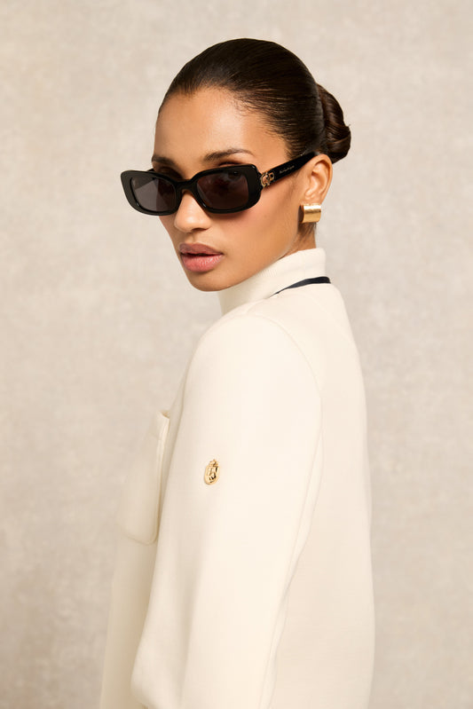 Paris Narrow Sunglasses - Black