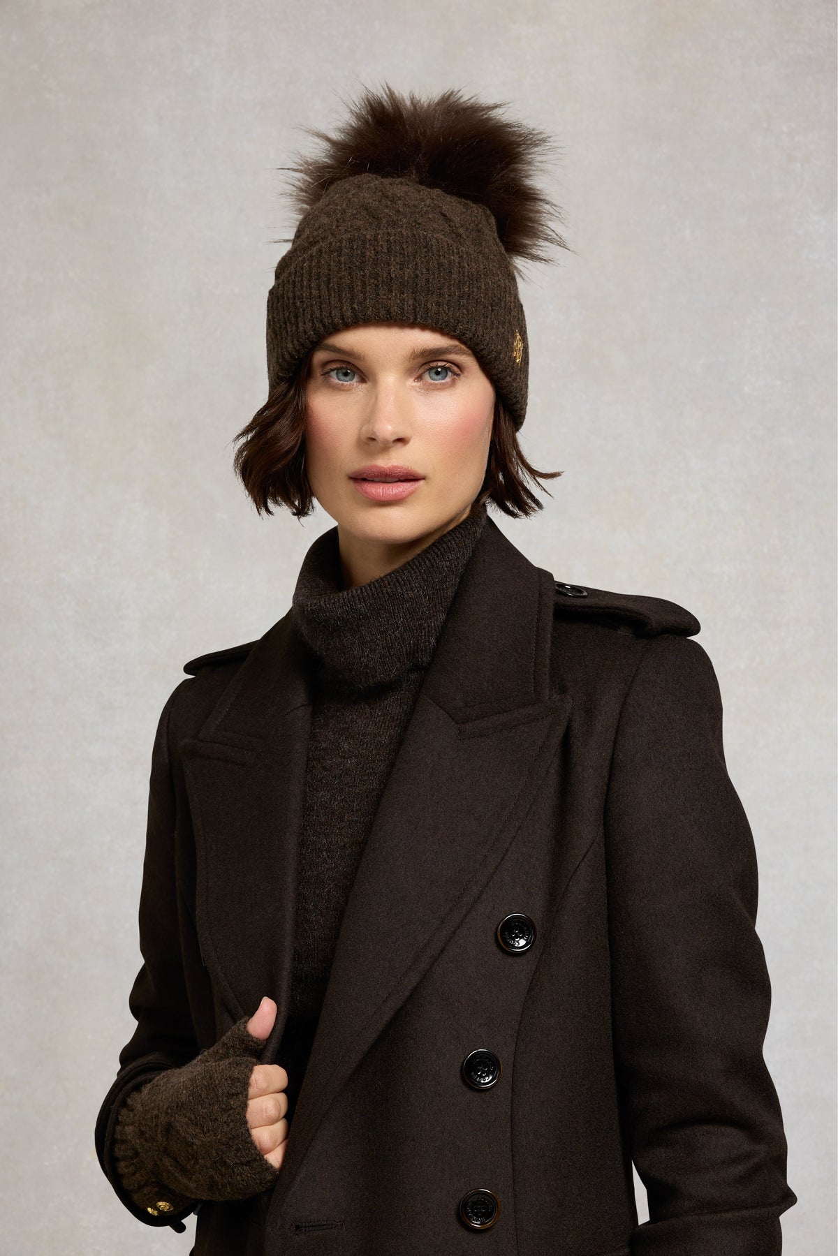 Sloane Cable Bobble Hat