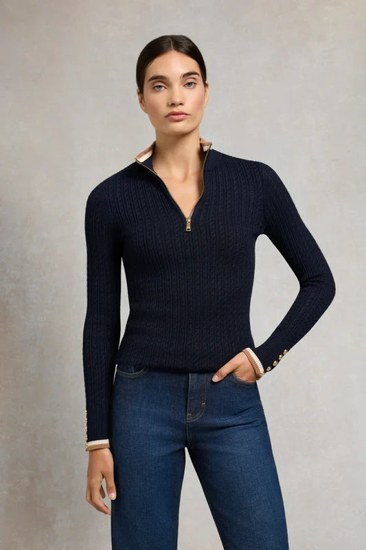 Zoe Quarter Zip Knit