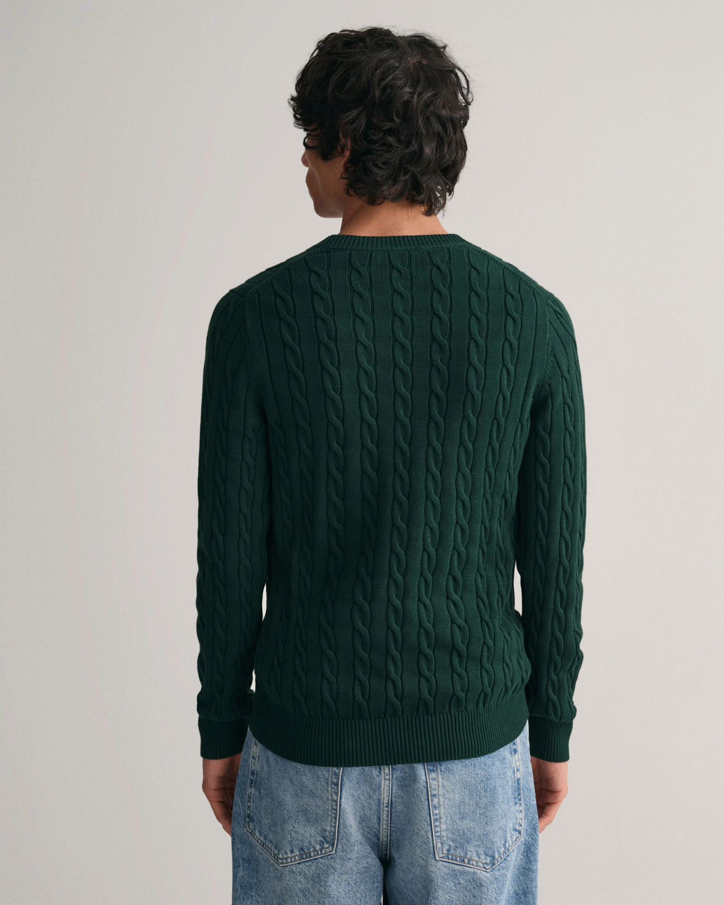 Cotton Cable Knit Crew Neck Sweater