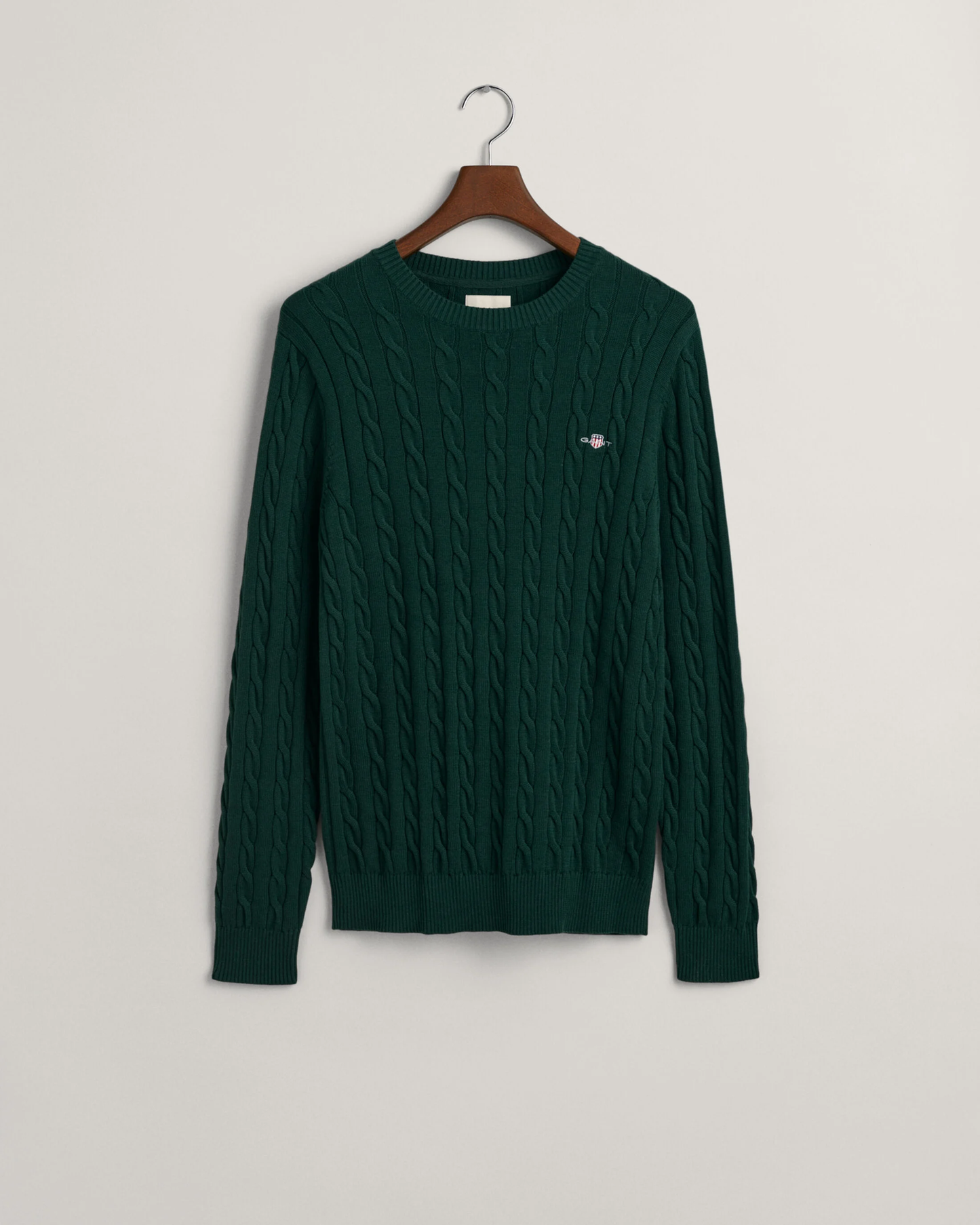 Cotton Cable Knit Crew Neck Sweater