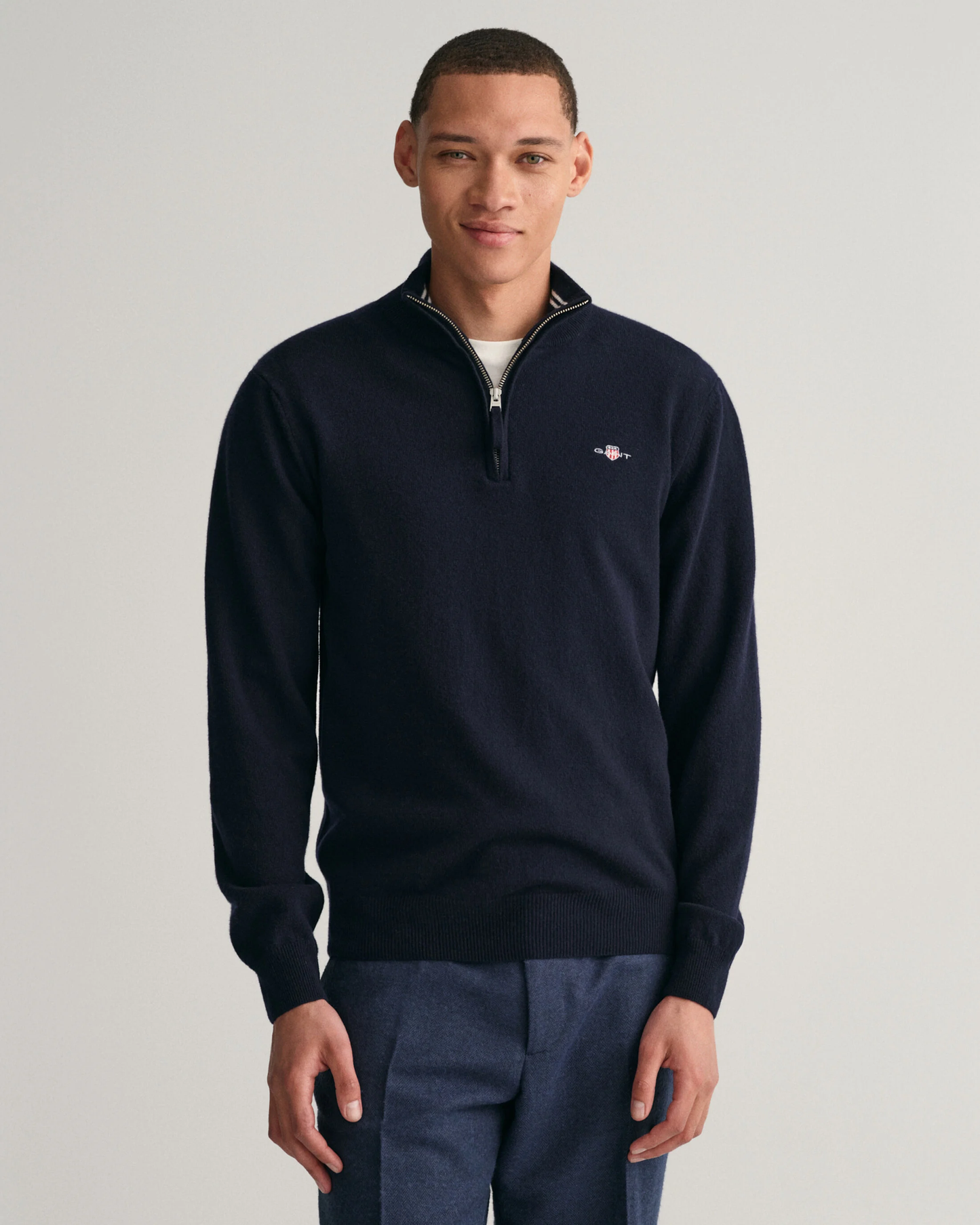 Superfine Lambswool Half-Zip Sweater