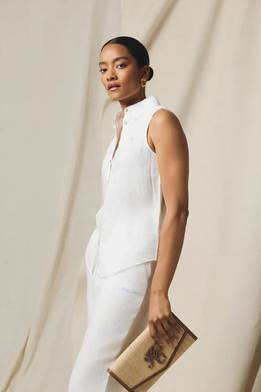 Sleeveless Amalfi Linen Shirt