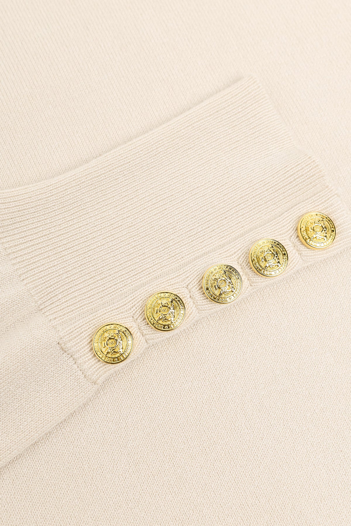 Buttoned Knit Roll Neck