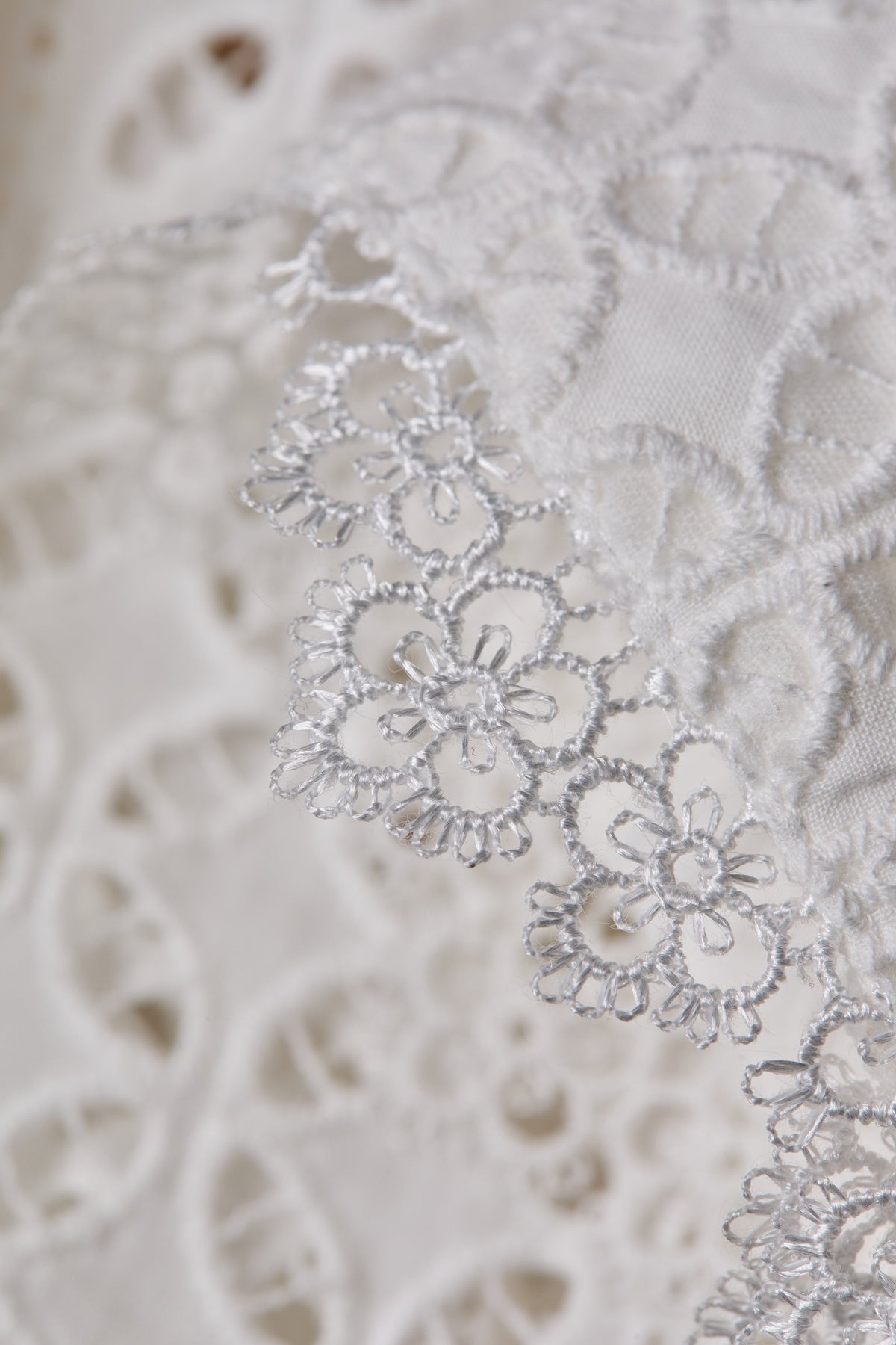 Collarless Broderie Shirt