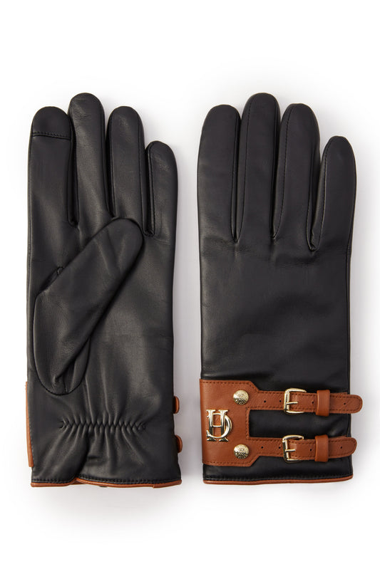 Contrast Leather Gloves