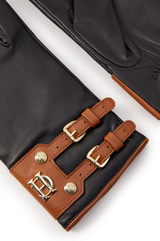 Contrast Leather Gloves