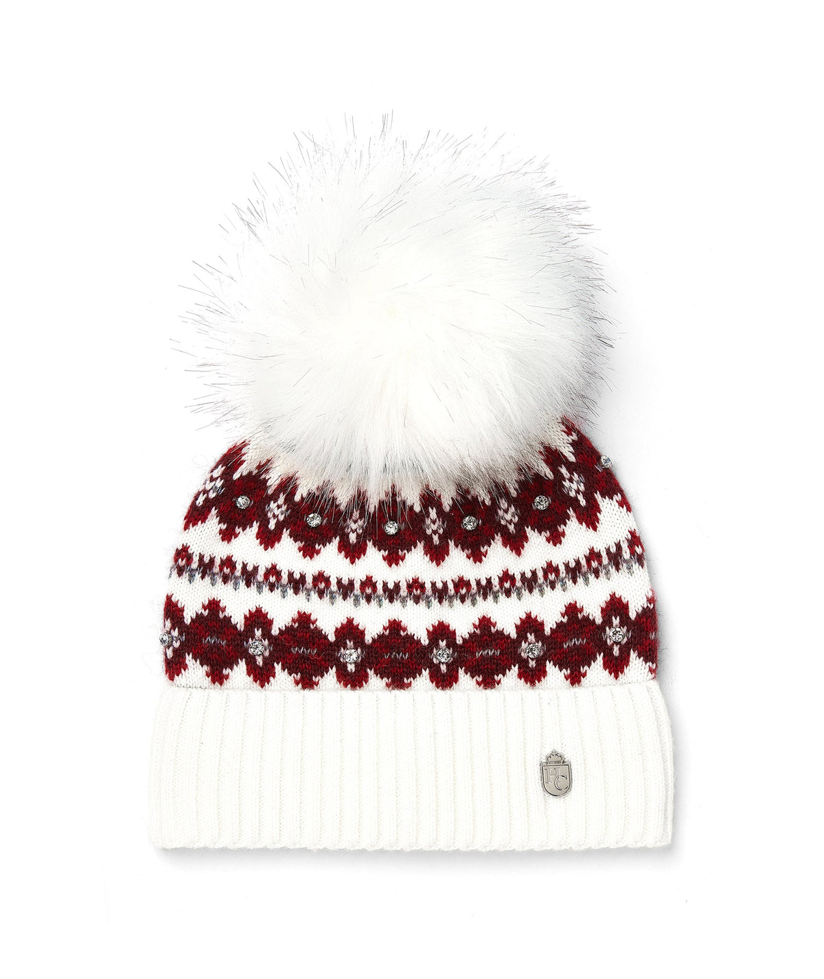 Jennifer Fairisle Bobble Hat (Natural)