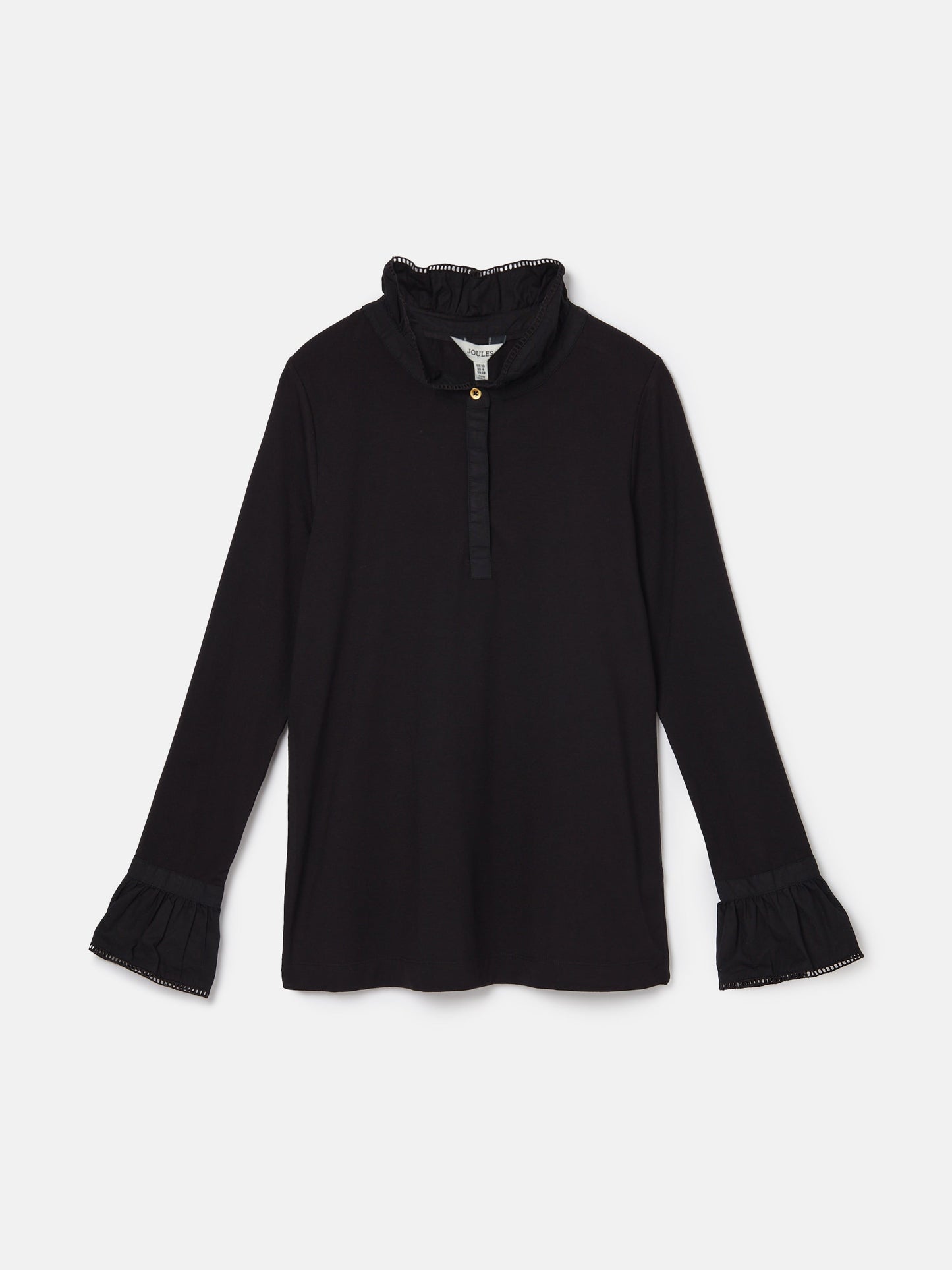 Kate Long Sleeve Frilled Neck Top