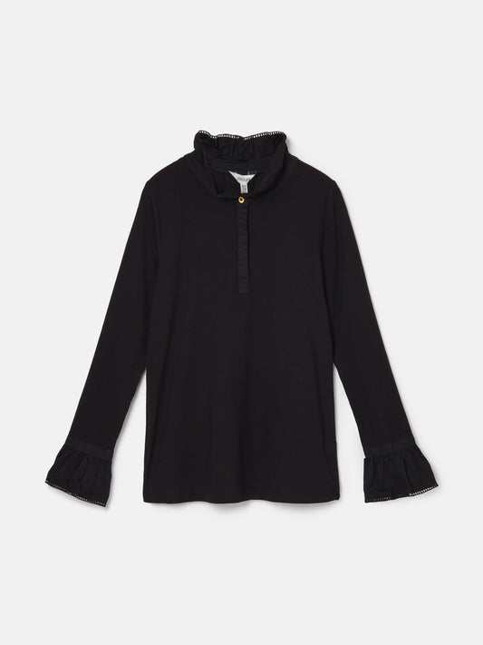 Kate Long Sleeve Frilled Neck Top