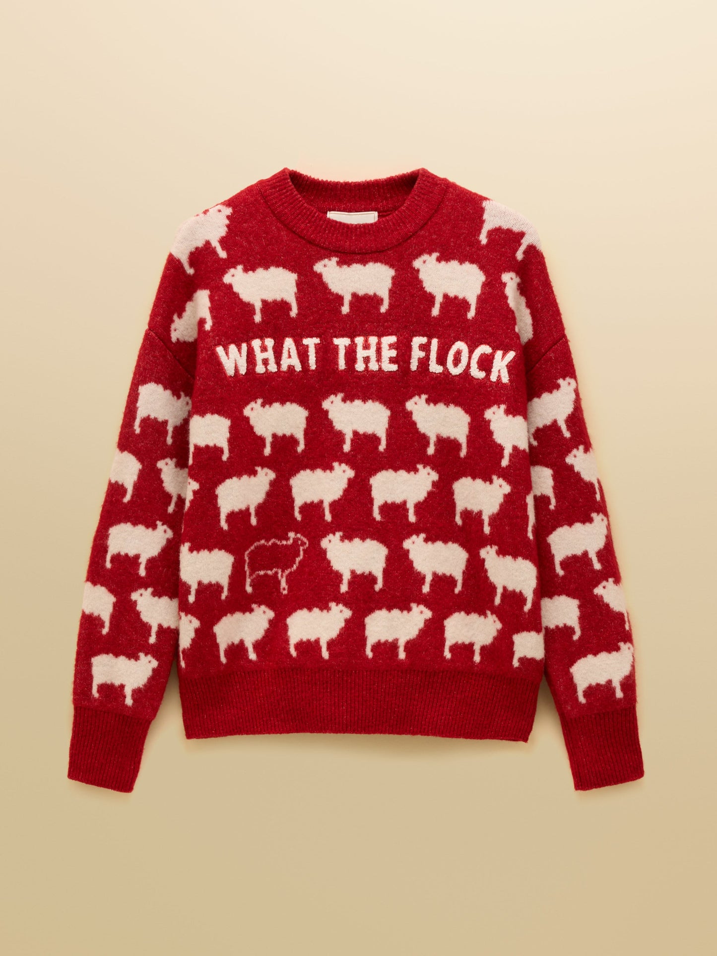 What The Flock Intarsia Knitted Jumper