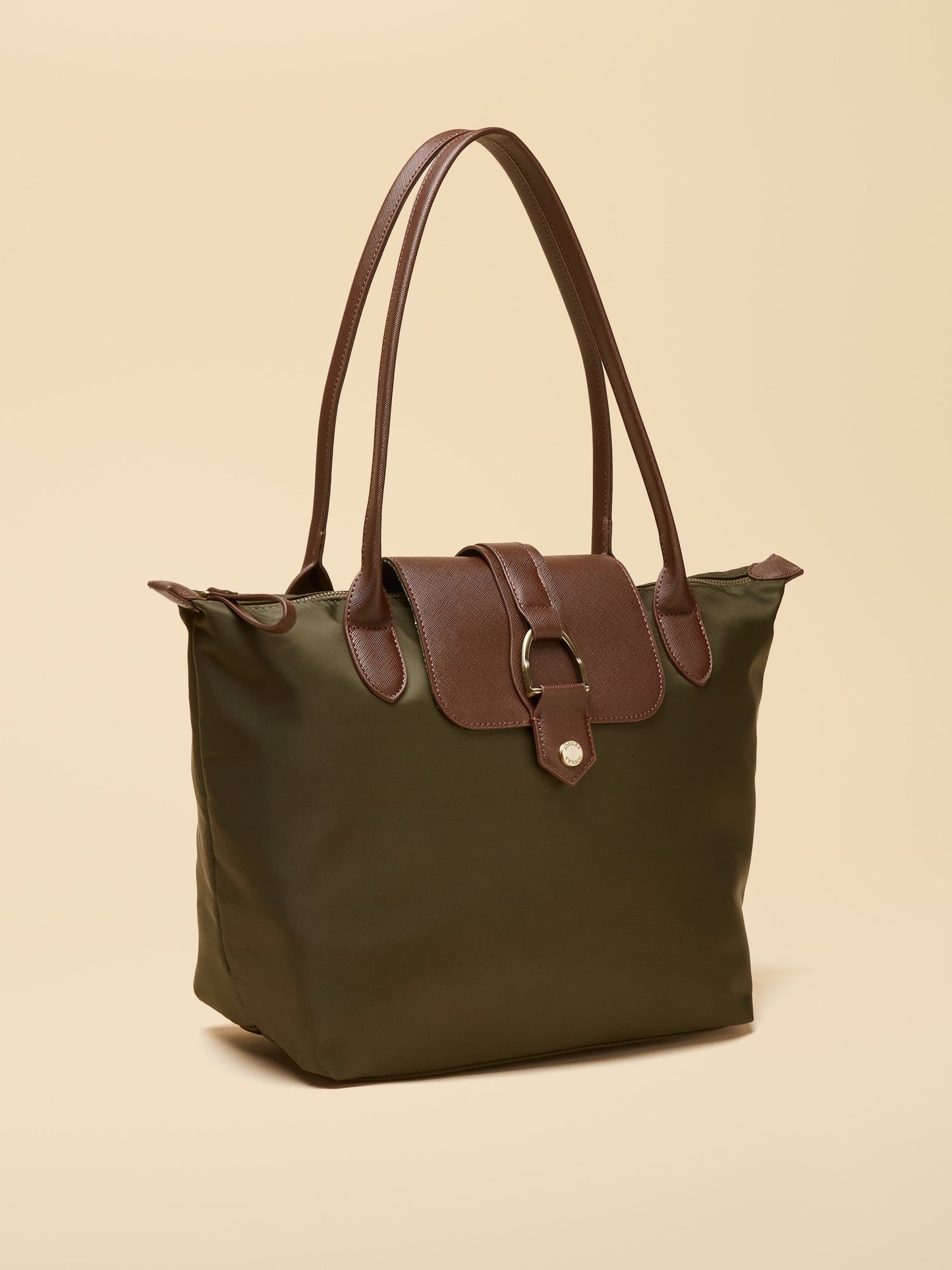 Edie Khaki Green Shopper Bag