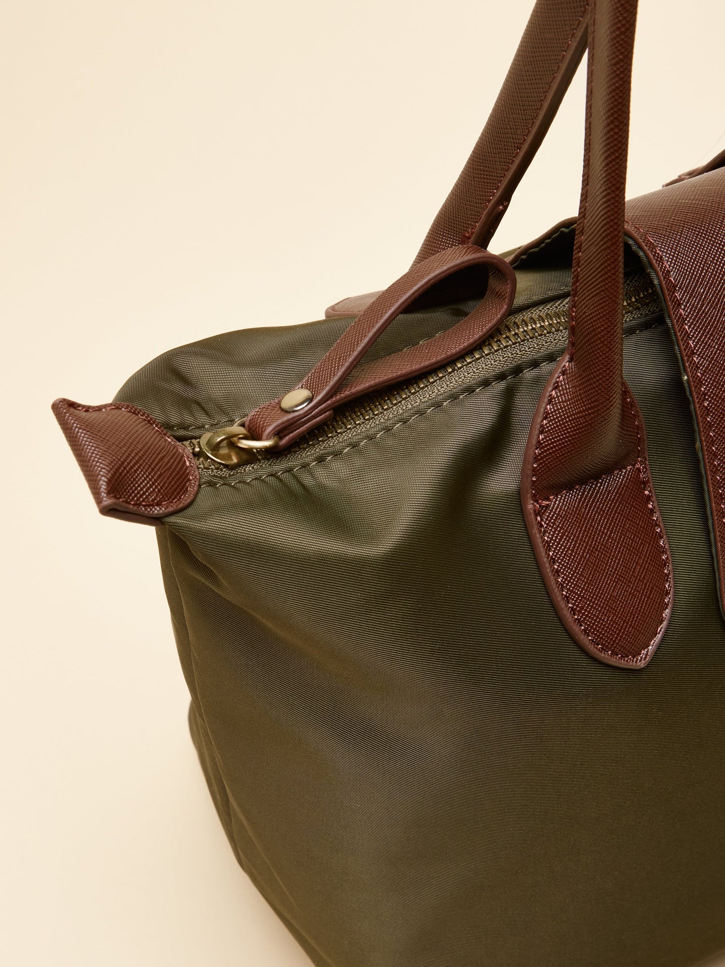 Edie Khaki Green Shopper Bag