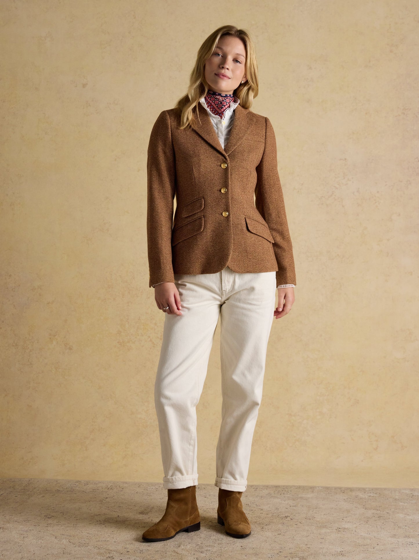 Canterly Brown Herringbone Tweed Hacking Jacket