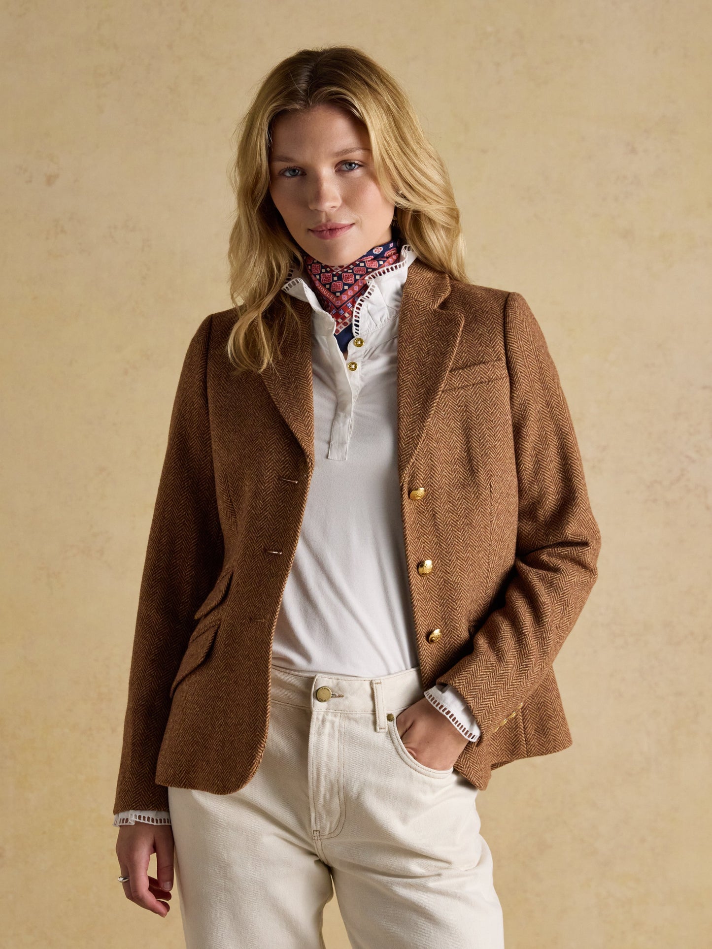 Canterly Brown Herringbone Tweed Hacking Jacket
