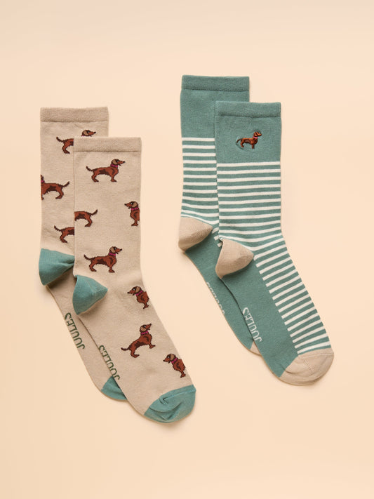 Everyday 2 Pack Cotton Blend Socks