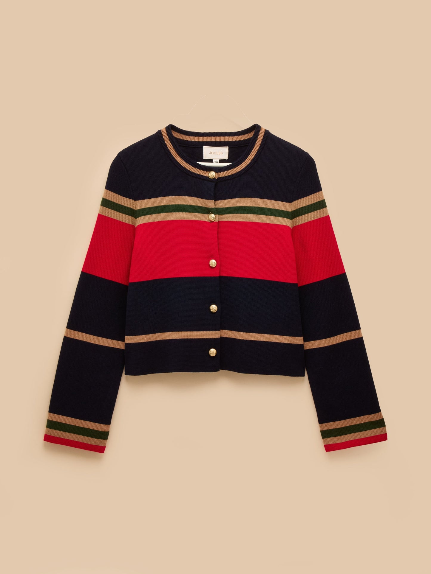 Constance Multistripe Cotton Knitted Cardigan