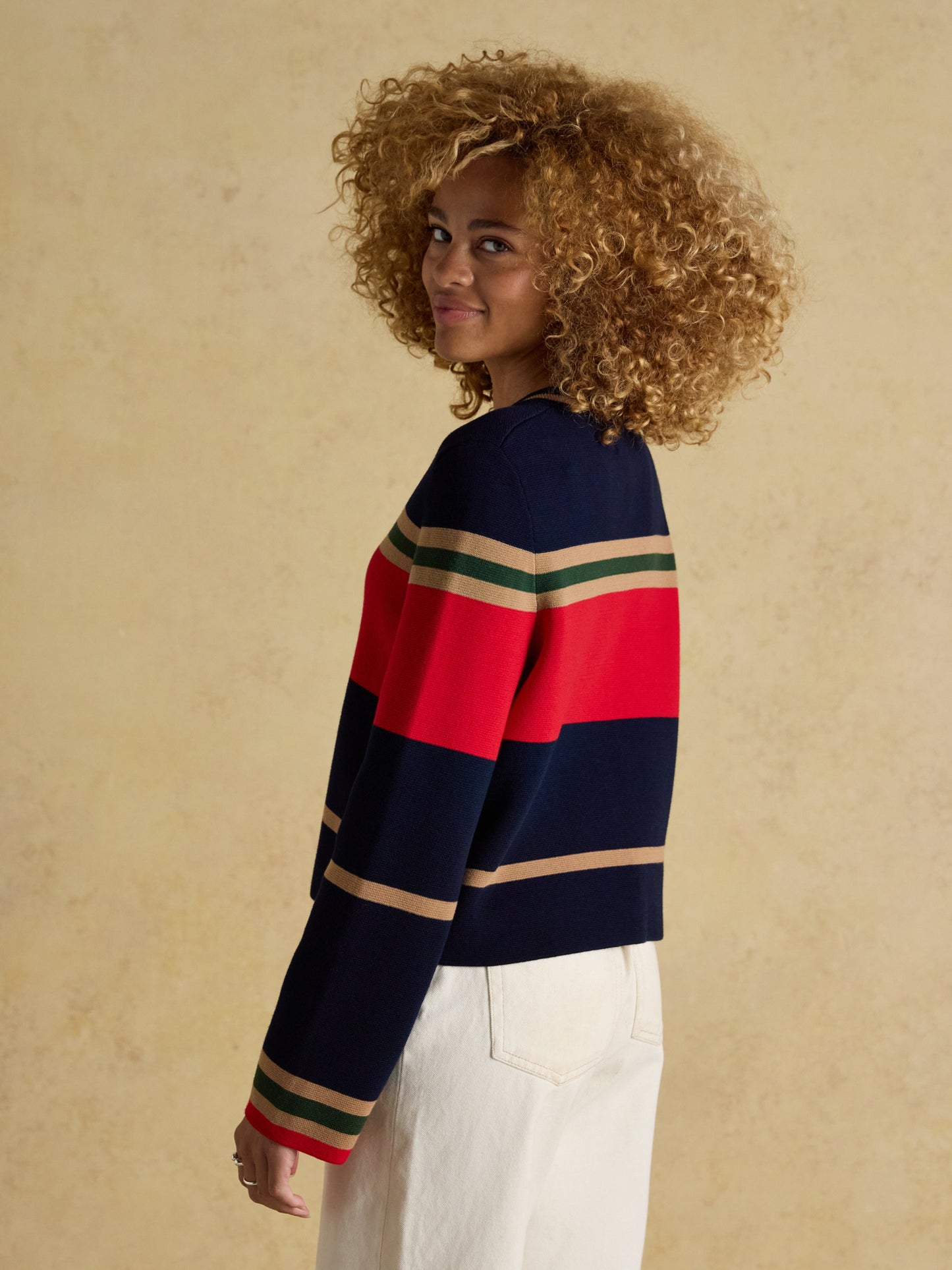 Constance Multistripe Cotton Knitted Cardigan