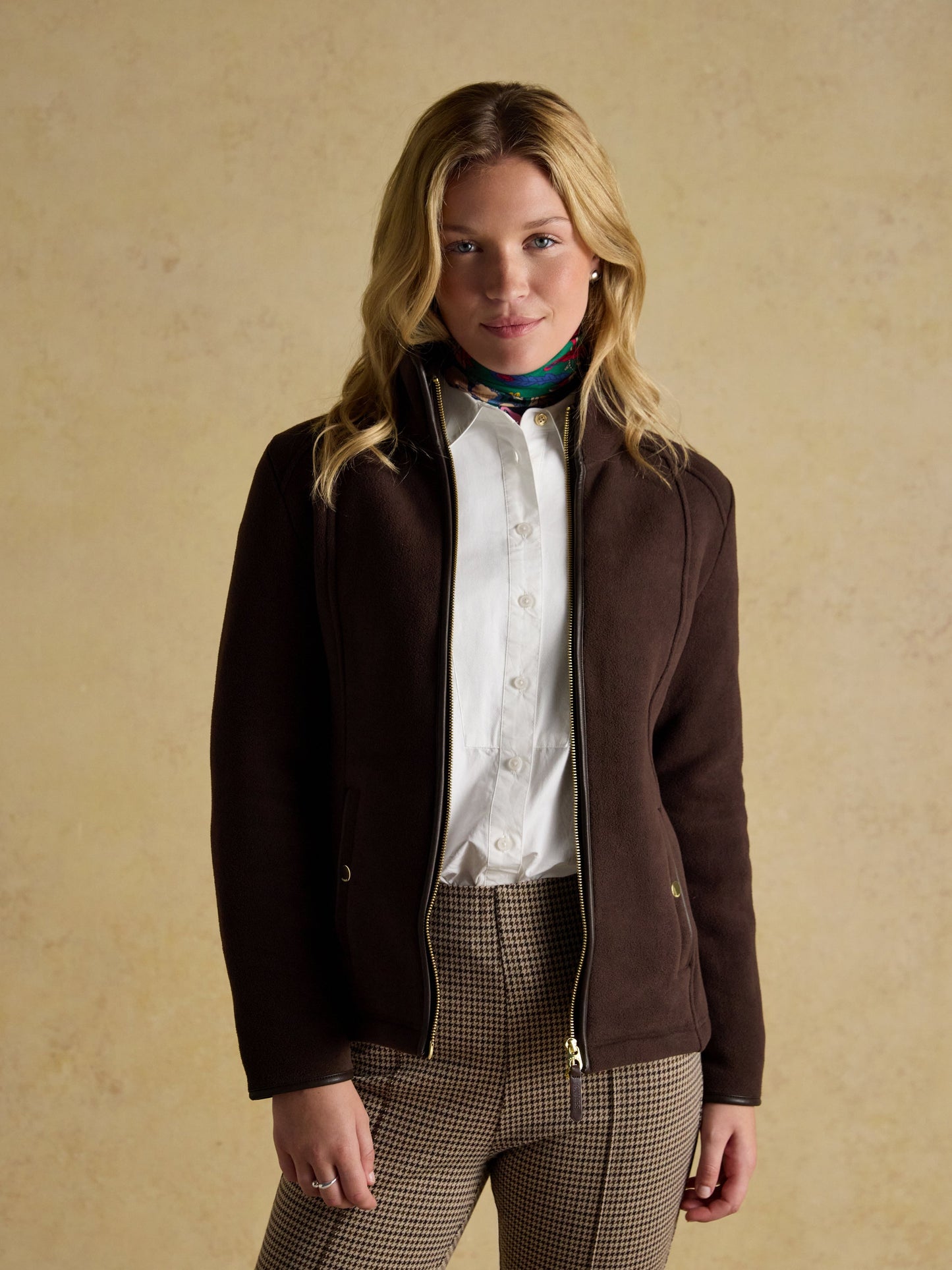 Heritage Navy Regular Zip Through Fleece