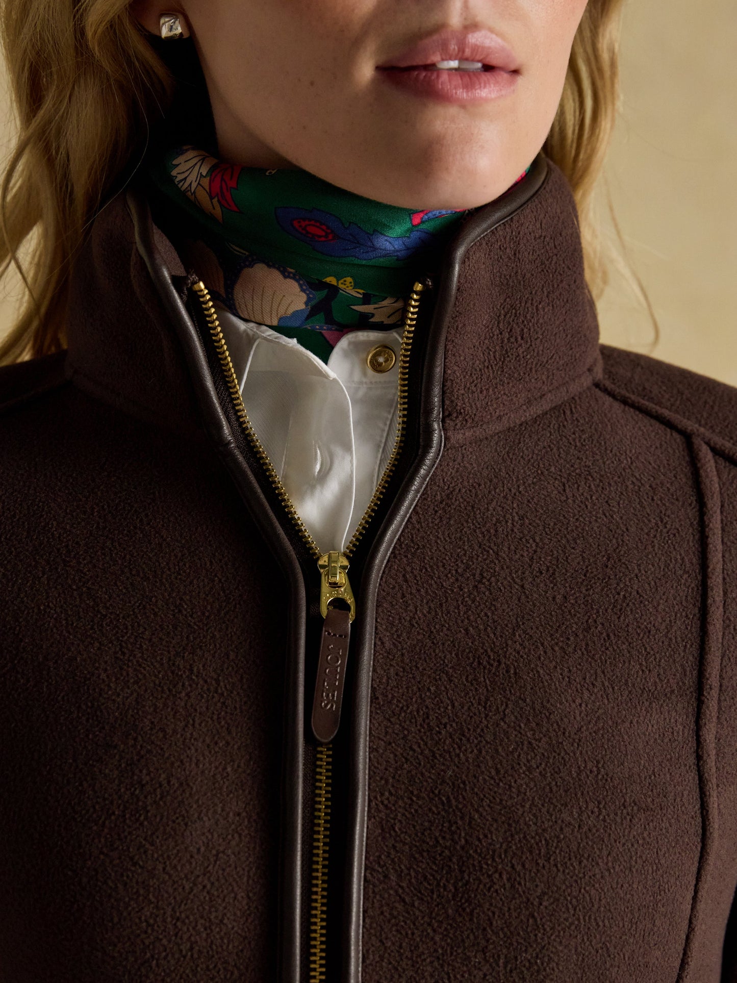 Heritage Navy Regular Zip Through Fleece