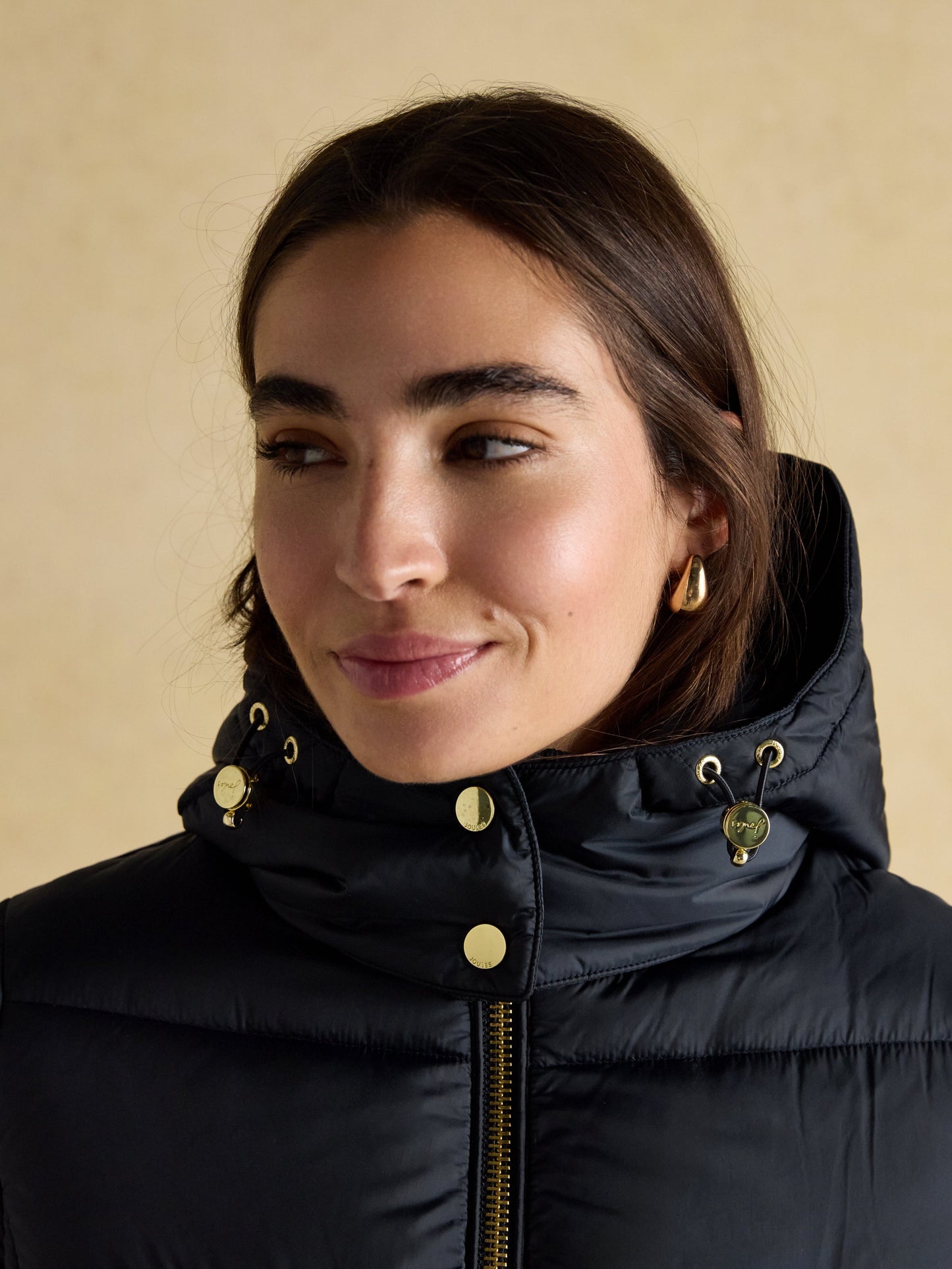 Hadlow Navy Showerproof Padded Coat with Hood