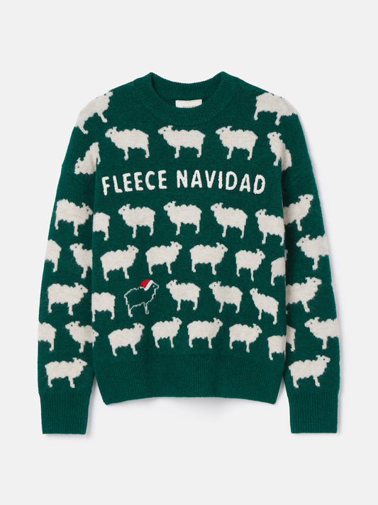 Fleece Navidad Intarsia Knitted Jumper