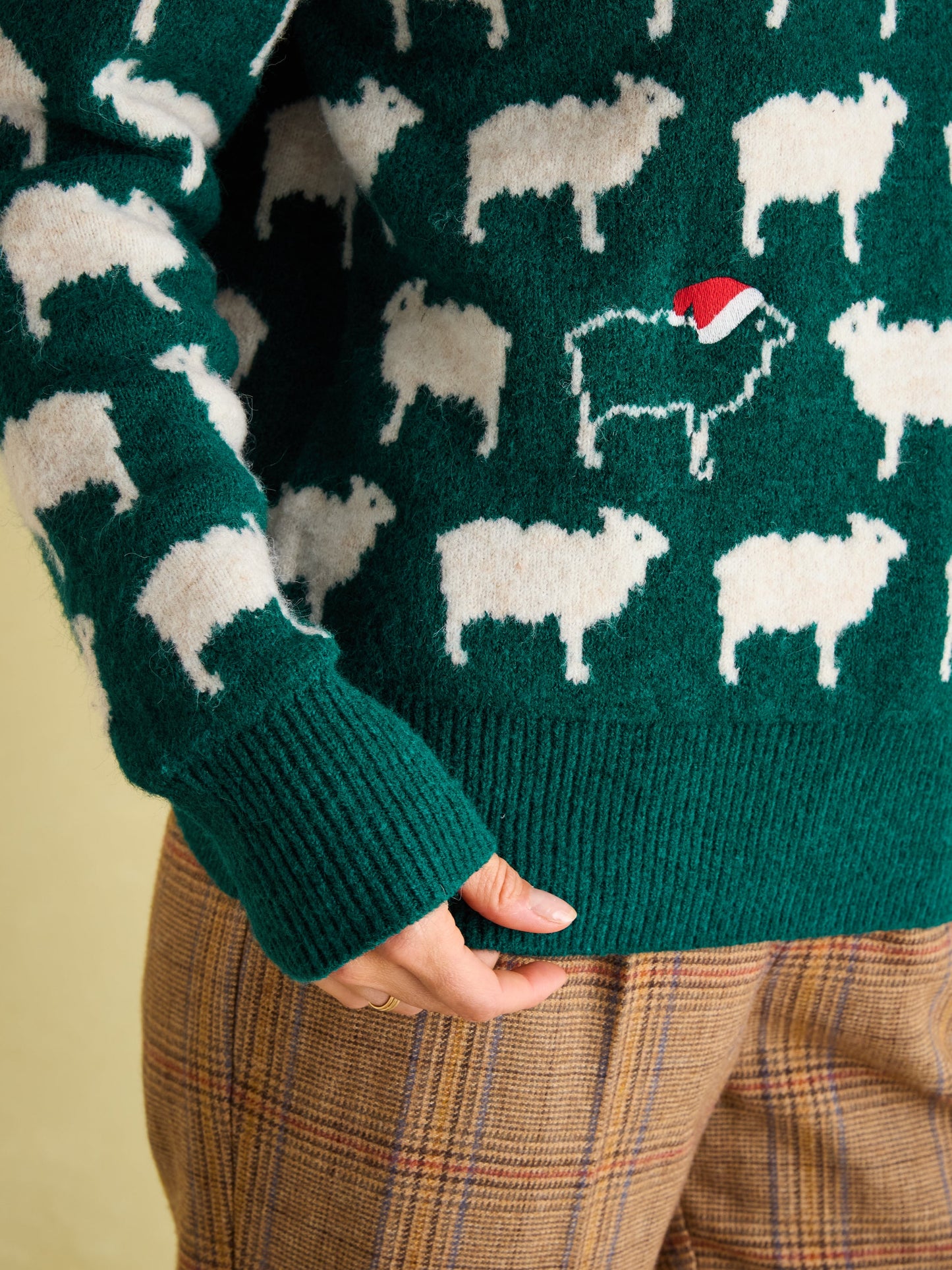 Fleece Navidad Intarsia Knitted Jumper