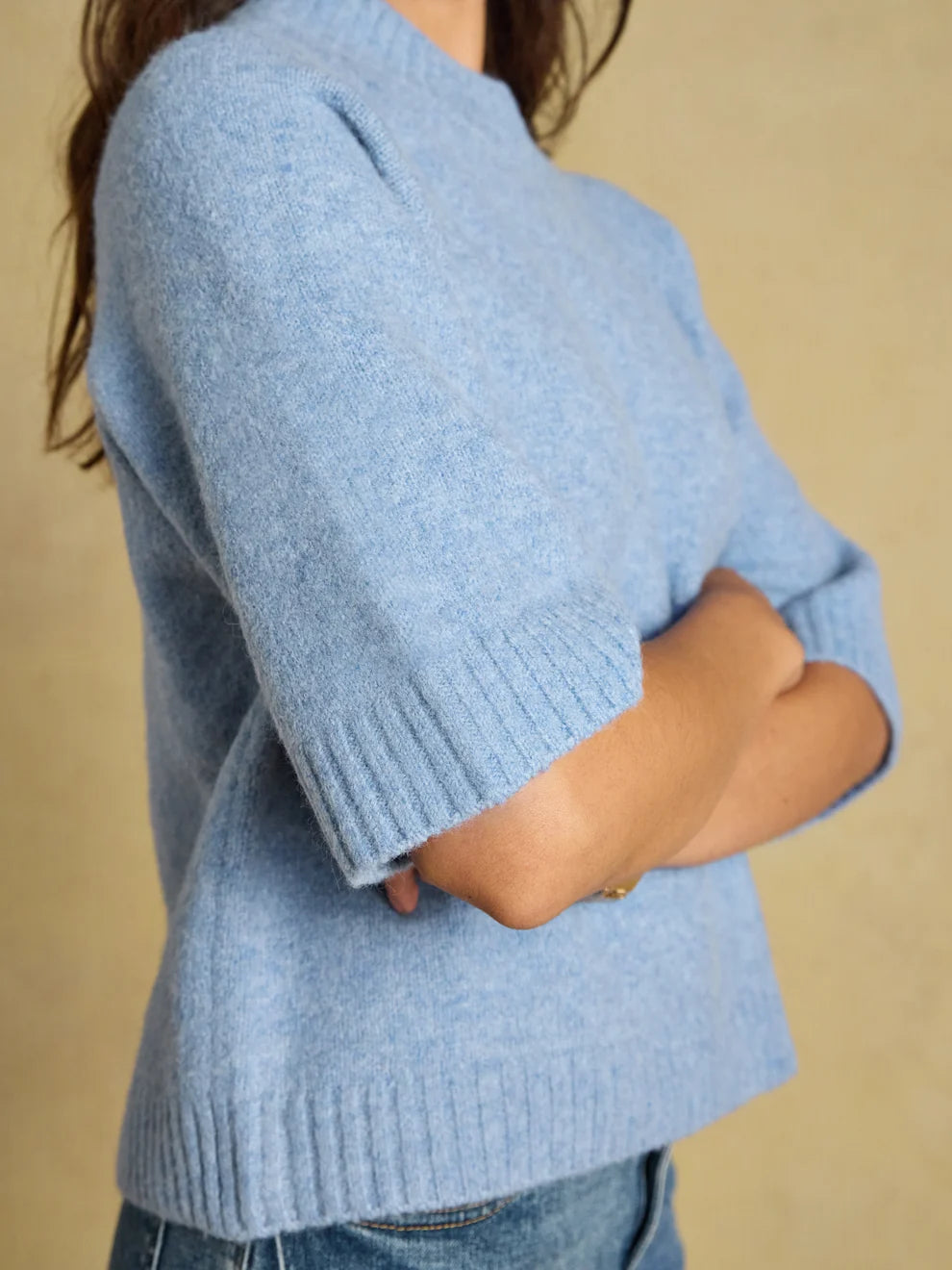 Short Sleeve Crew Knit Jumper