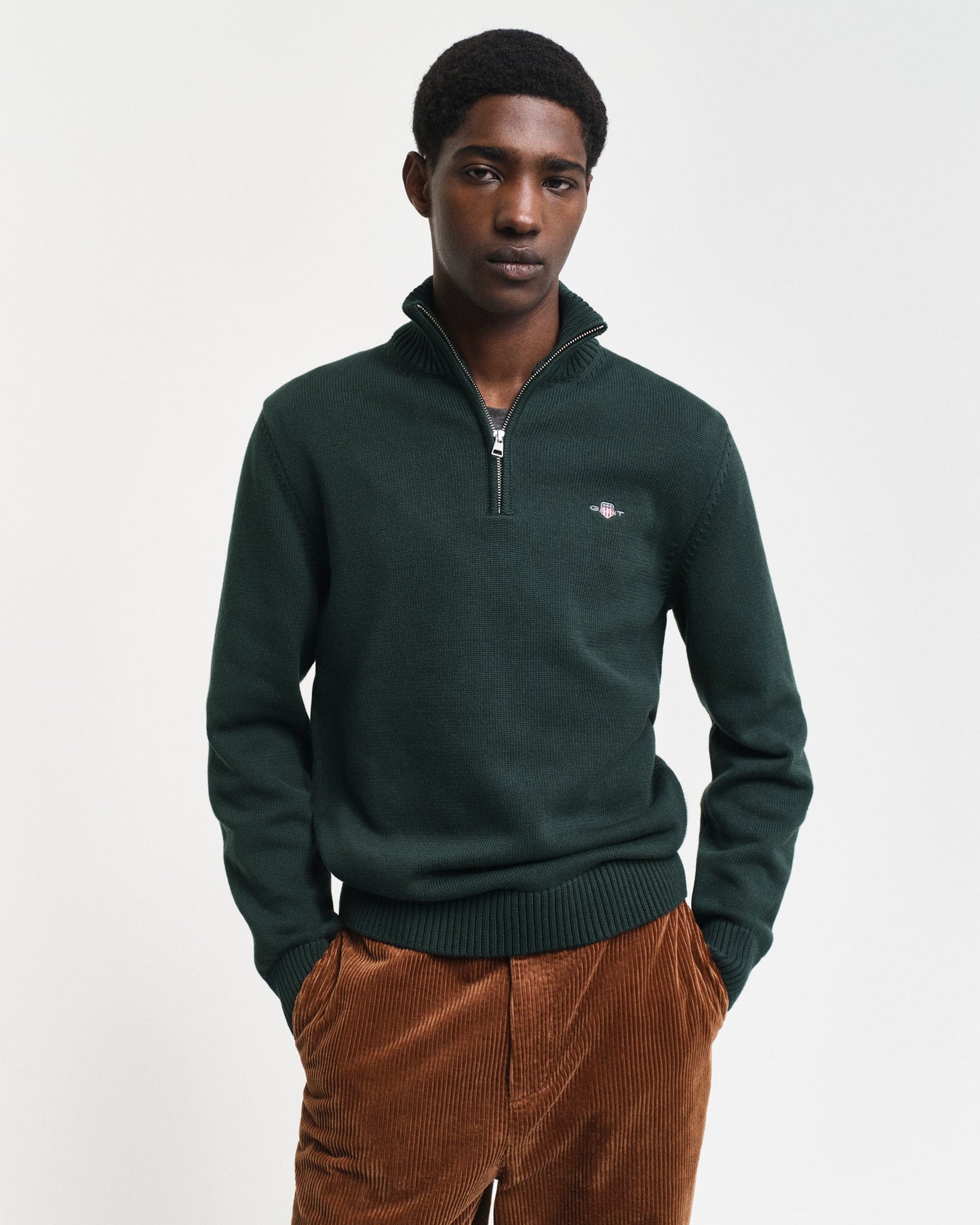 Casual Cotton Half-Zip Sweater
