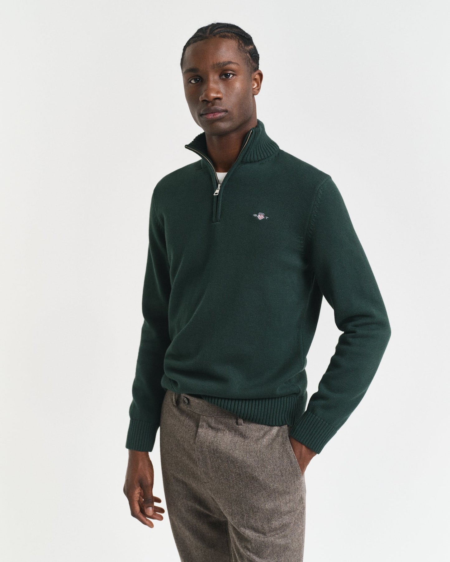 Casual Cotton Half-Zip Sweater