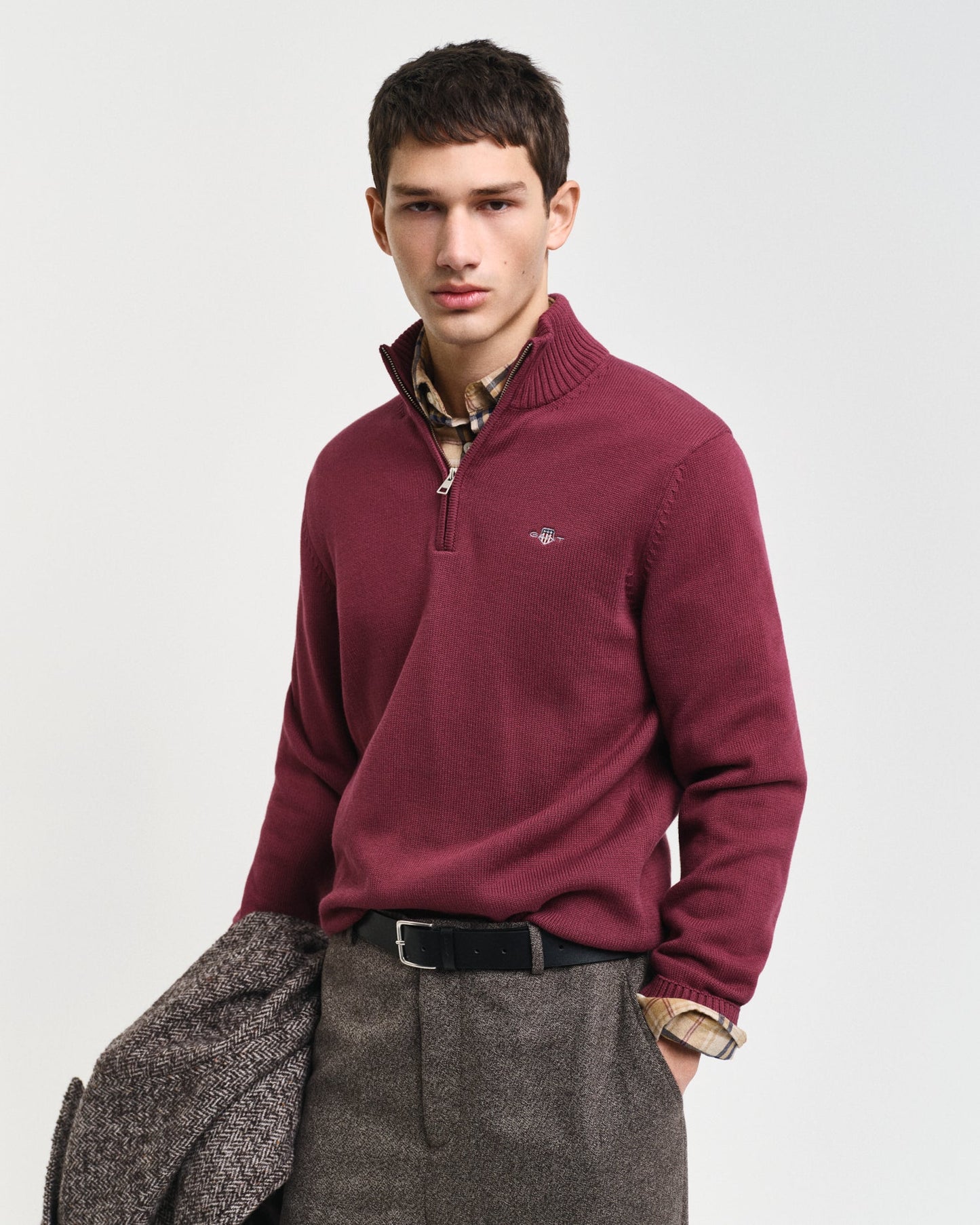 Casual Cotton Half-Zip Sweater