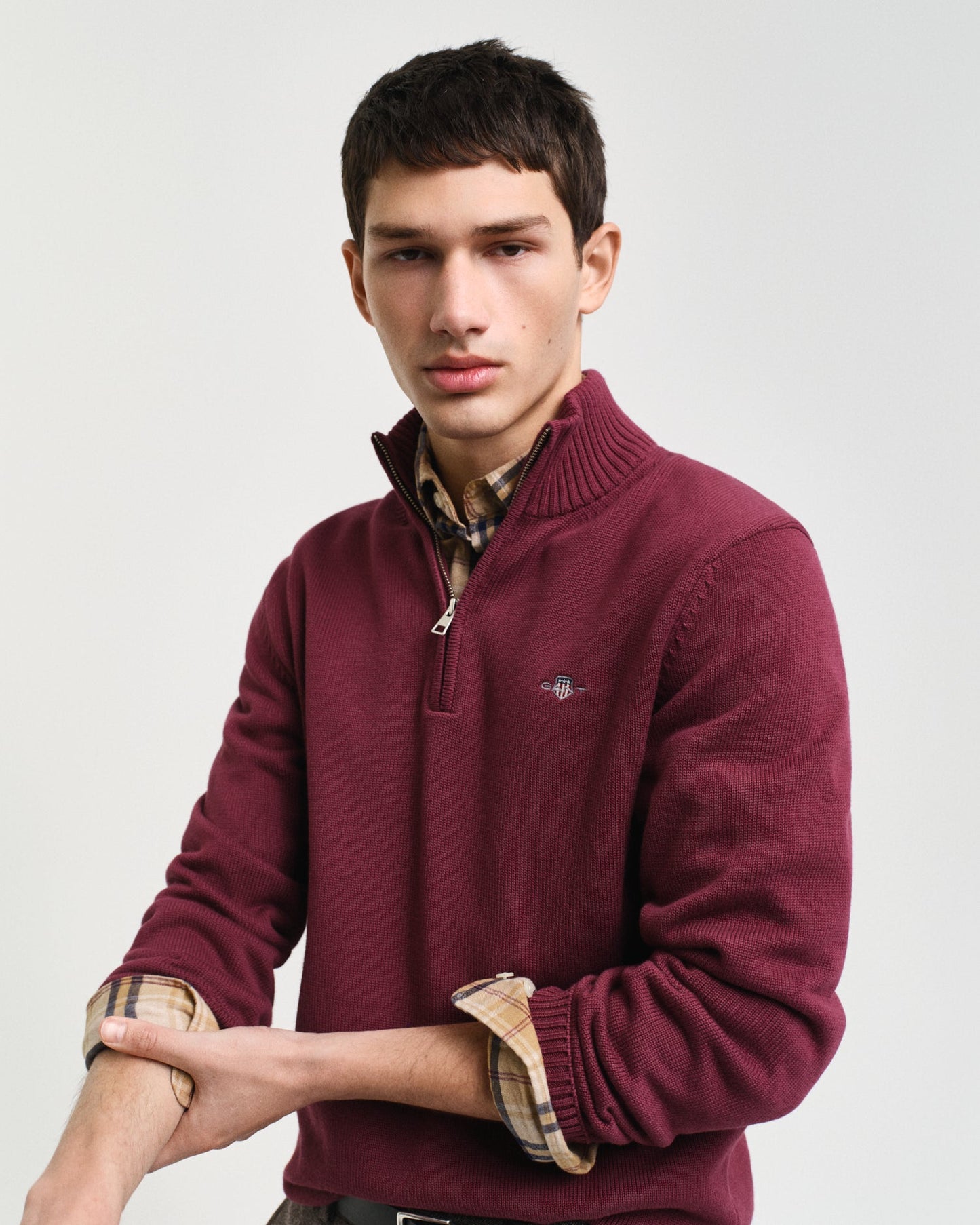 Casual Cotton Half-Zip Sweater