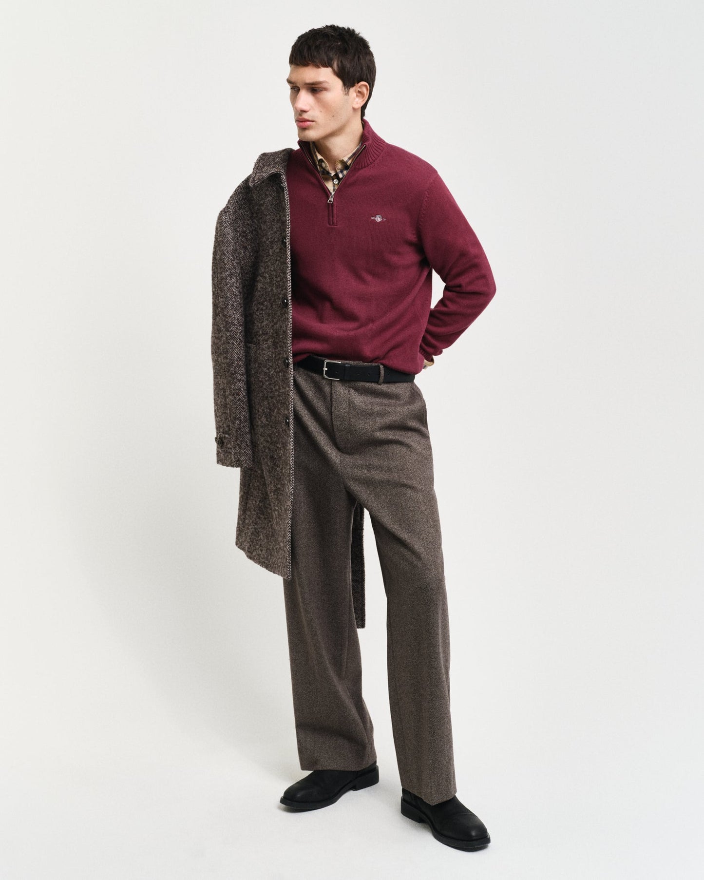 Casual Cotton Half-Zip Sweater